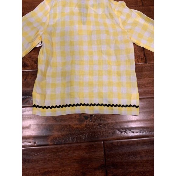 Marysia Bumby Yellow & White Plaid Hooded Cover-Up Top, Size 4, NWT! - Picture 10 of 10